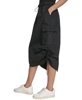 Starter Women's Solid-Color Pull-On Midi Cargo Skirt