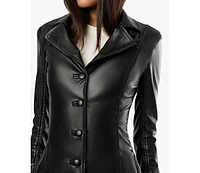 WeWoreWhat Women's Faux Sherpa Collar Bomber Jacket