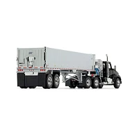 1/50 Kenworth T880, Black And Chrome, With East Genesis End Dump Trailer By First Gear