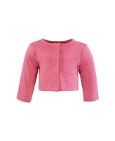 Hudson Baby Girls Cotton Dress and Cardigan Set, Strawberry Love