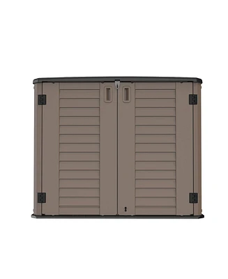 Mondawe Weatherproof Resin Outdoor Storage Cabinet (Single-Tier)