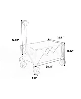 Mondawe Heavy Duty Folding Wagon with All-Terrain Wheels