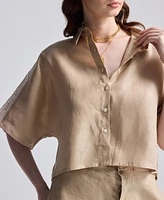 Reistor Women's Boxy Shirt with Lace