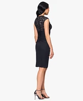 B&A By Betsy and Adam Women's Lace-Top Sheath Dress