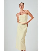 endless rose Women's Tweed Strapless Top