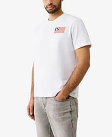 True Religion Men's Short Sleeve Horseshoe Flag T-Shirt