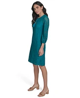 Jessica Howard Petite 3/4-Sleeve Lace Shift Dress