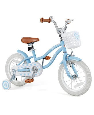 14 Inch Kids Bike with Adjustable Handlebar and Seat for 3-5 Year Old