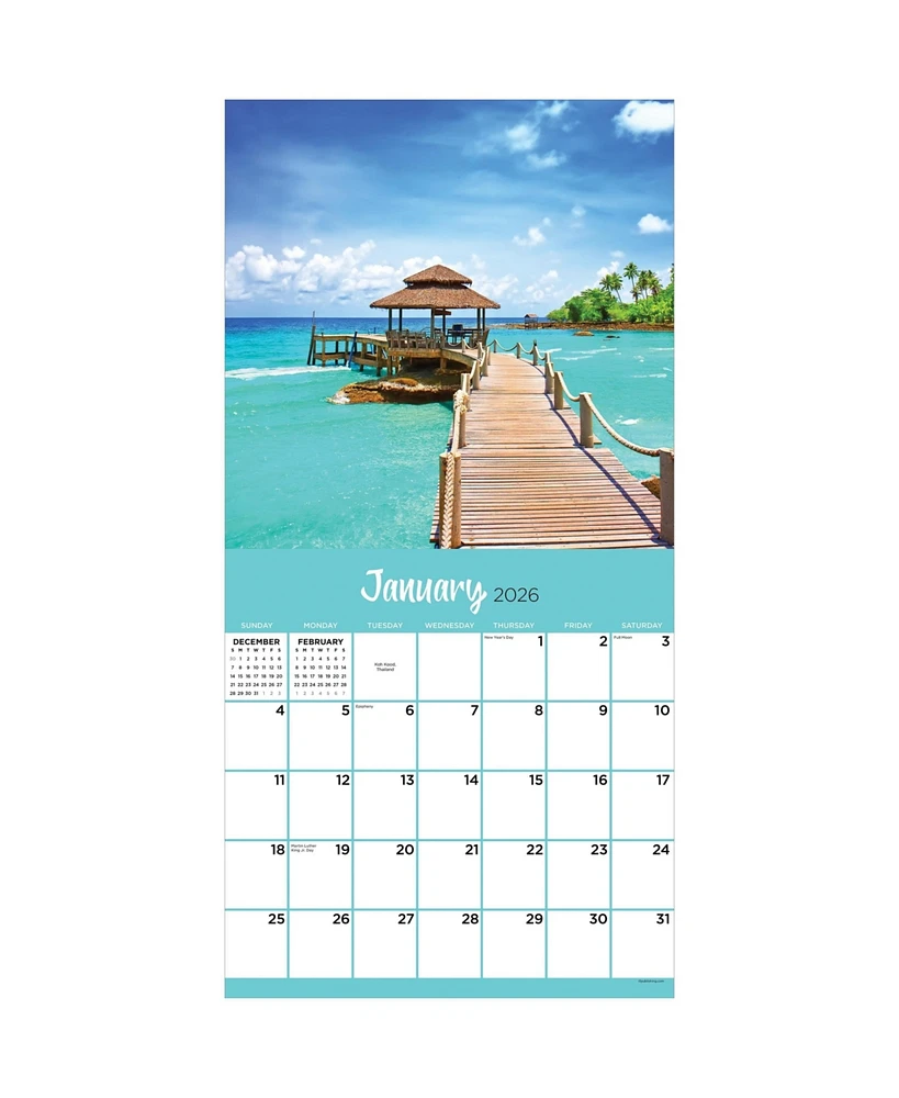 2026 Tropical Escapes Wall Calendar