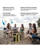 Quiksilver Coastal Collection Zipperless 48-72H 5 Layer Insulated Sweat Free Backpack Cooler with Air Sealed Lid