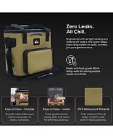 Quiksilver Coastal Collection 48-72H 5 Layer Insulated Zipperless Box Cooler with Adjustable Strap and Air Sealed Lid