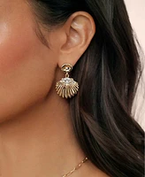 Ettika Santorini Shell Drop Earrings