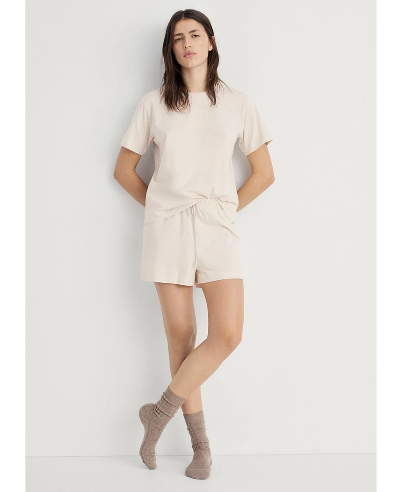 Mango Women's 2-Piece Short Cotton Pajama Set