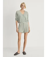Mango Women's Openwork Detail Pajama Cardigan