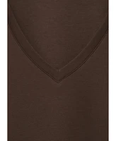 Mango Women's Plain V-Neck Cotton Pajama T-Shirt