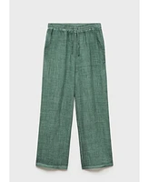 Mango Women's Overdyed Design Ramie Pants