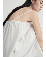 Mango Women's Cotton Spaghetti Strap Nightgown