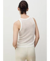 Mango Women's Cotton Crochet Top