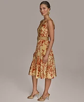 Donna Karan New York Women's Belted A-Line Dress