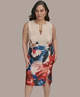 Donna Karan New York Plus Printed Sheath Dress