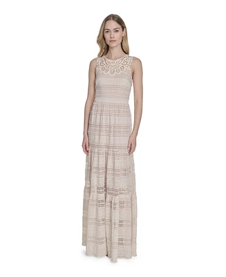 Eliza J Women's Jewel-Neck Sleeveless Maxi Dress