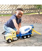 Ertl 1/16 Big Farm Yellow & Blue Peterbilt Model 367 Cement Mixer Truck