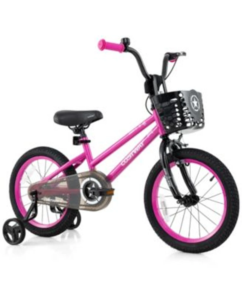 Kids Bike Adjustable Bicycle with Front Basket for Children
