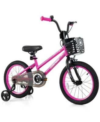 Kids Bike Adjustable Bicycle with Front Basket for Children