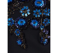 Adrianna Papell Women's Beaded Off-The-Shoulder Column Dress