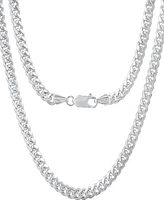 Steeltime Unisex Sterling Silver Cuban Link Chain Necklace