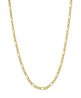 Steeltime Unisex 14K Gold Plated Figaro Hollow Necklace