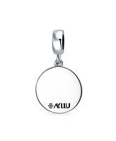 Bling Jewelry Symbol of Solidarity Dangle Charm Bead Sterling Silver for Immigrant Support