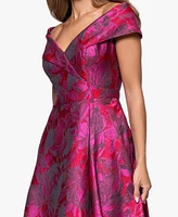 Xscape Women's Printed Sweetheart Ball Gown