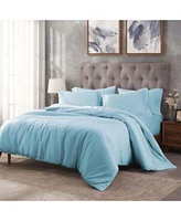 Superior Egyptian Cotton 400 Thread Count Solid Luxury Duvet Cover Set