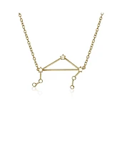Bling Jewelry Delicate Celestial Astrology Zodiac Libra Constellation Stars Necklace Gold Plated Sterling Silver