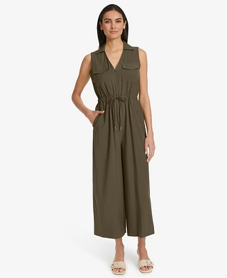 Calvin Klein Women's Sleeveless Straight-Leg Jumpsuit