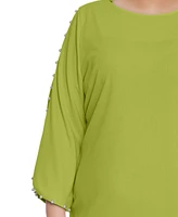 Ny Collection Plus 3/4 Sleeve Dress