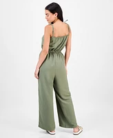 And Now This Petite Sleeveless Cinch-Waist Jumpsuit, Exclusively at Macy's