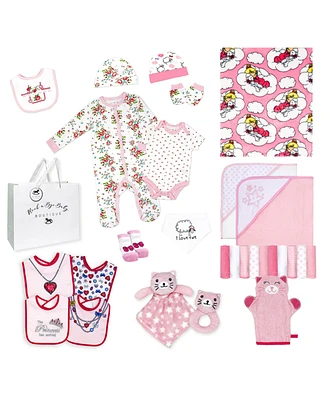 3 Stories Trading Baby Girls 28-Piece Essentials Shower Gift Bundle Set