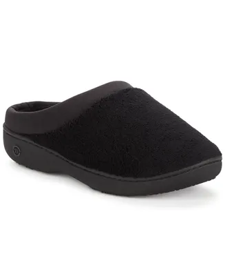 Isotoner Signature Microterry Pillowstep Slippers with Satin Trim