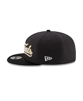 New Era Men's Charcoal/Black Oklahoma City Thunder 2025 Nba Western Conference Champions Locker Room 9FIFTY Snapback Hat