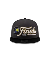 New Era Men's Charcoal/Black Indiana Pacers 2025 Nba Eastern Conference Champions Locker Room 9FIFTY Snapback Hat