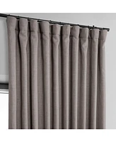 Half Price Drapes Mink Extra Wide Textured Faux Linen Room Darkening Curtain