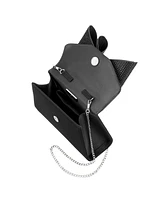 Nina Crystal Double Bow Handheld Satchel Bag