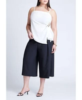 Eloquii Plus Asym Top With Hardware Detail