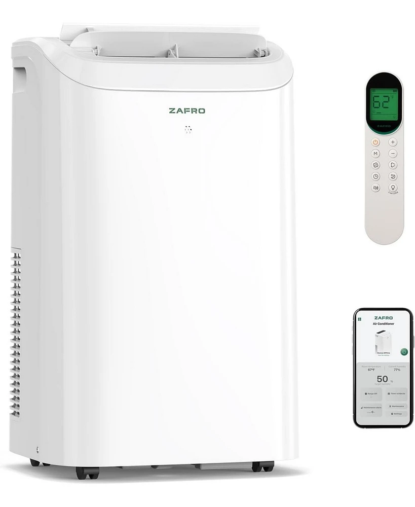 Cowsar 14,000 Btu (10000 Btu Sacc) Portable Air Conditioners with WiFi App Control, 46dB, R32 Eco-Friendly,Fast Cooling in 30s, No Drainage Needed, Fi