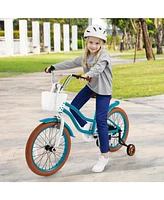 18 Inch Kids Bike Kids Bicycle with Adjustable Seat and Removable Basket