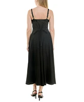 Taylor Women's Tie-Front Sleeveless Fit & Flare Dress