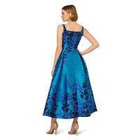 Adrianna Papell Petite Jacquard Fit & Flare Dress