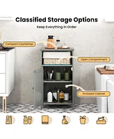 Bathroom Freestanding Adjustable Shelf Floor Storage Cabinet